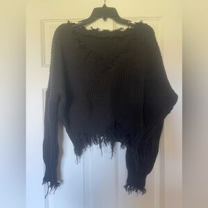 Cropped Knit Sweater